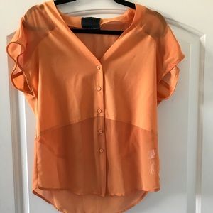 Harlow’s and Graham Orange Blouse Size Sm